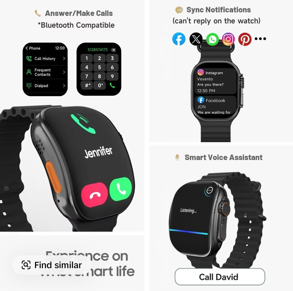 2026 Smartwatch for men & women. (Answer/make calls)